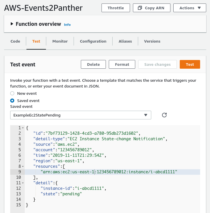 example EC2 state change